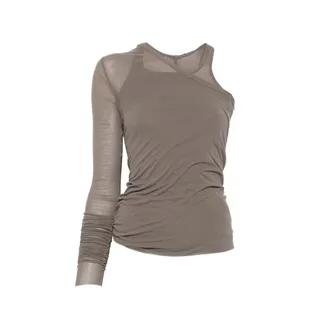 Rick Owens Banana Asymmetric Ribbed Top