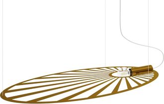 Thoro L&aacute;mpara de techo dorado acero alt. 150 cm