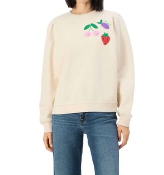 Fab By Fabienne Chapot Fruit Sweatshirt In Oatmeal Melange