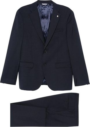 Manuel Ritz wool single-breasted suit - Blue