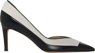 Kiton Leren pumps met inzetstukken - Dames - Pumps - Zwart - 38 EU - Katoen - Schoenen