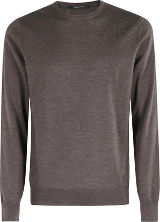 Tagliatore Ronde Hals Trui - Heren - Ronde hals truien - Bruin - 2XL - Truien & Vesten