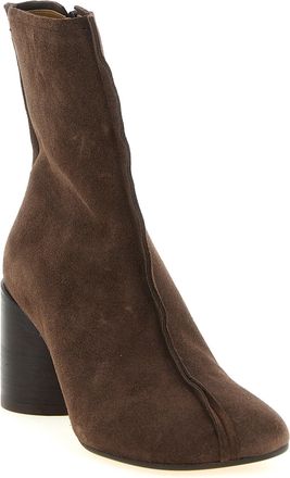 Maison Margiela Suede Stitch-Toe Ankle Boot - Brown