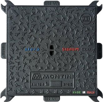 MONTINI Chiusino In Ghisa Classe B125 Signum - 30 X 30 - Kg 6,7