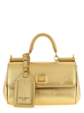 Dolce & Gabbana Gold Calfskin Womens Handbag