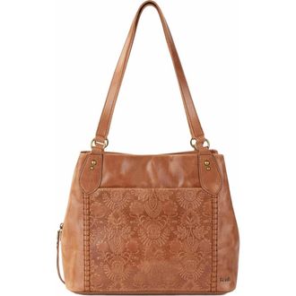 The Sak Melrose Satchel Bag in Tobacco Floral Emboss at Nordstrom