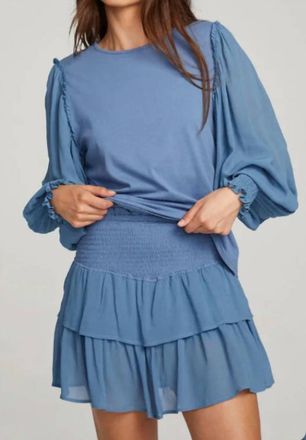 Chaser Clyde Blouse In Vintage Blue