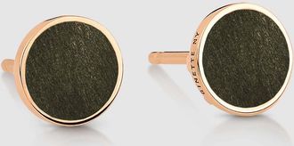 Ginette NY Boucles doreilles Ever Disc Obsidienne Or Rose
