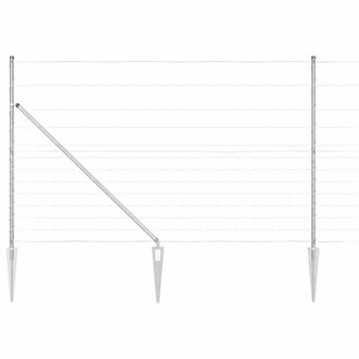 Berkfield Home Field Fence 1.5x25 m Galvanised Steel in Silver