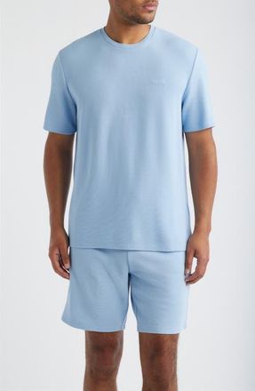 BOSS Rib Modal T-Shirt & Pajama Shorts Set in Light Blue at Nordstrom, Size Xx-Large