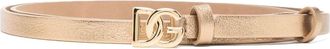 Dolce & Gabbana Happy Garden leather belt - women - Calf Leather - 85 - Gold