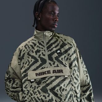 Nike Mens Air Half-Zip Jacket in Green | HV0878-320