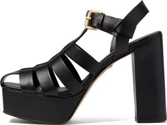 Carrano Womens Thea Leather Platform Sandal In Black