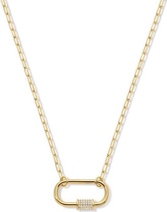 Electric Picks Melrose Carabiner Necklace in Gold at Nordstrom