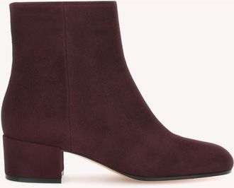 Gianvito Rossi Joelle 45 Booties in Burgundy Suede Leather at Nordstrom, Size 35.5