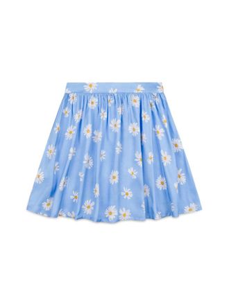 Moschino Fluid Viscose Skirt - Blue