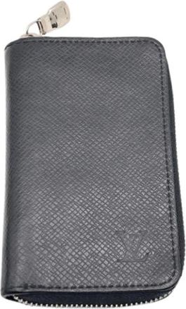 Louis Vuitton Pre-owned Taiga Leather Wallet - Heren - Vintage Accessoires - Zwart - ONE Size - Leer - Vintage