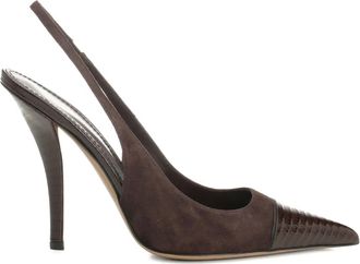 PARIS TEXAS 105mm Lidia slingback pumps - Zwart