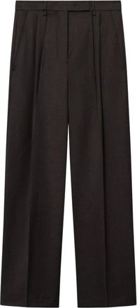 Mark Kenly Domino Tan Pomi Light Weight Wool Trousers - female - Mark Kenly Domino Tan - Wide Trousers - Brown - M - Trousers