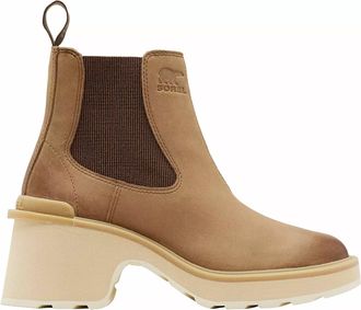 Sorel Womens Hi-Line Heel Waterproof Chelsea Boots In Umber / Ceramic