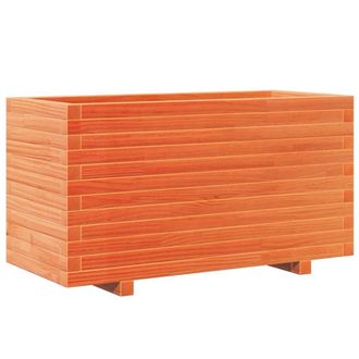 Berkfield Home Garden Planter Wax Brown 90x40x49.5 cm Solid Wood Pine