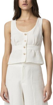 Paige Linen-Blend Caine Top