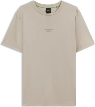 BOSS Porsche x mercerized-cotton T-shirt with glossy logo