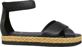H&ouml;gl Platte sandalen - Dames - Sandalen - Zwart - 37 EU - Schoenen