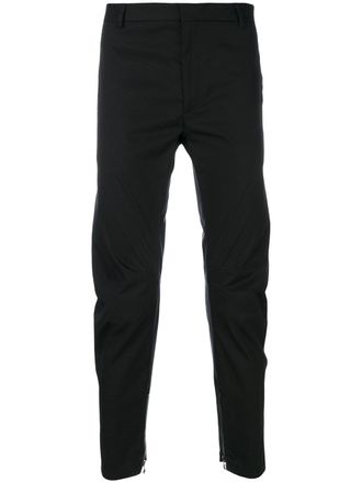 Lanvin zip cuff trousers - men - Cotton - 46 - Black