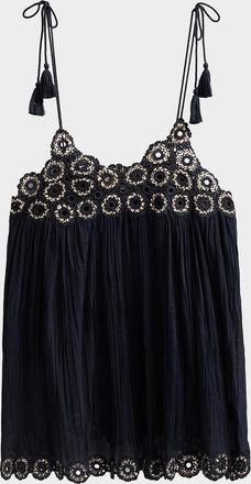 Ulla Johnson Tula Cotton Embroidered Mini Dress