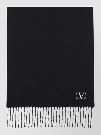 Valentino Garavani virgin wool fringed scarf