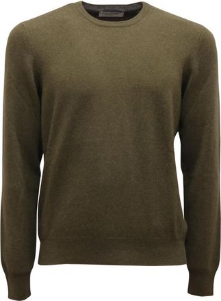 Gran Sasso Maglione Wool/Cashmere Sweater 55167/19690 - Heren - Ronde hals truien - Groen - S - Wol - Truien & Vesten