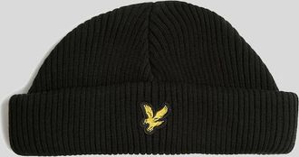 Lyle & Scott Lyle And Scott Mens Cotton Ribbed Beanie - Black - Size: 1SZ