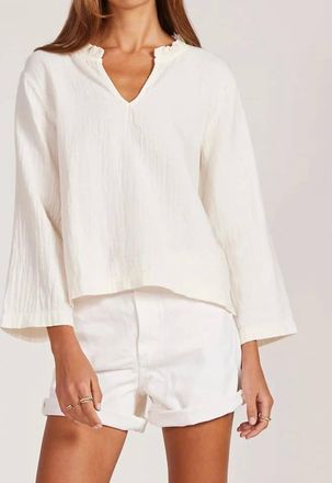 bobi Bell Sleeve Shell Top In Linen
