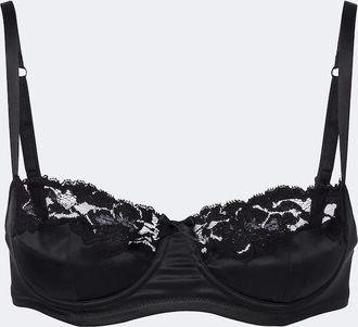 Dolce & Gabbana Lace-trimmed silk-blend satin bra