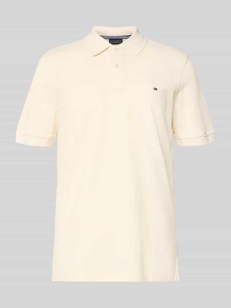 Christian Berg Regular Fit Poloshirt mit Stitching in Metallic Beige, Gr&ouml;&szlig;e 3XL