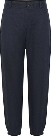 Part Two After Midnight Linnen Broek - Dames - Broeken - Blauw - L - Linnen - Broeken