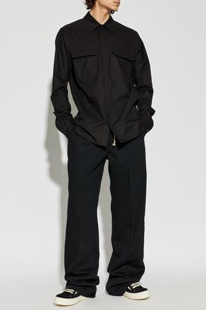 Rick Owens Shirt With Pockets, Mens, Black