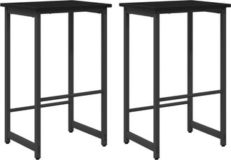 vidaXL Taburete De Bar 2 Uds. Roble Negro 40 X 32 X 74 Cm Vidaxl