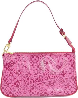 Louis Vuitton Rose Pvc Pochette Pouch (Pre-Owned)