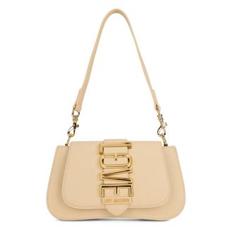 Love Moschino Schoudertas met Klep - Dames - Schoudertassen - Beige - ONE Size - Polyester - Tassen
