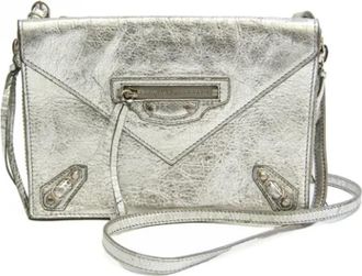 Balenciaga Tweedehands leren schoudertassen - Dames - Vintage Schoudertas - Grijs - ONE Size - Leer - Vintage