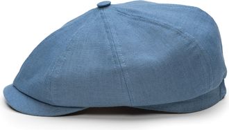 Sterkowski Rowdy Flat Cap for Men and Women | 100% Linen Newsboy Mens Sun Hats Golf Caps Irish Spring Floppy Hat Paperboy Peak UK 7 1/8 Light Blue