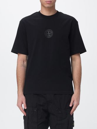 Stone Island T-shirt in cotone con logo Stone Island
