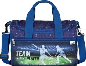 Scooli Sporttasche SCOOLI Jurassic World, Damen, Gr. B/H/T: 35cm x 23cm x 16cm, blau (team player), Polyester, bedruckt, Taschen Sporttasche