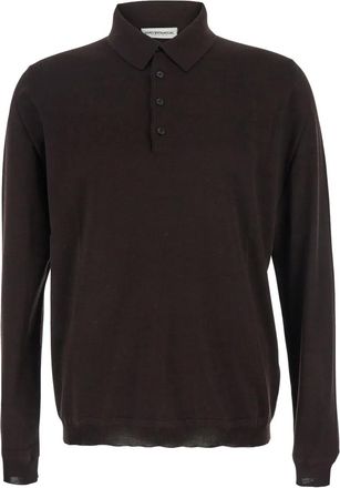 Goes Botanical Polo in lana a maniche lunghe - Marrone