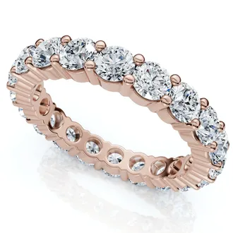 Pompeii3 3Ct Mary Diamond Eternity Wedding Ring 14k Gold or Platinum Lab Grown EF/VS
