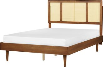 Beliani Cama Con Somier Moderno Cabecero Trenza Vienesa Madera De Caucho Clara 140 X 200 Cm Auray