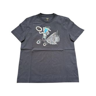 Fendi Fendi T-shirts en Poloshirts - Heren - Tops - Grijs - Maat: S