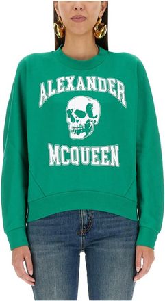 Alexander McQueen Dames, Sweatshirts & Hoodies, Groen, Maat: S